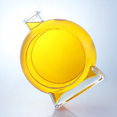 Matériau Super Flint Forme plate Rhum Vodka Whisky Tequila Gin Bouteille en verre avec liège