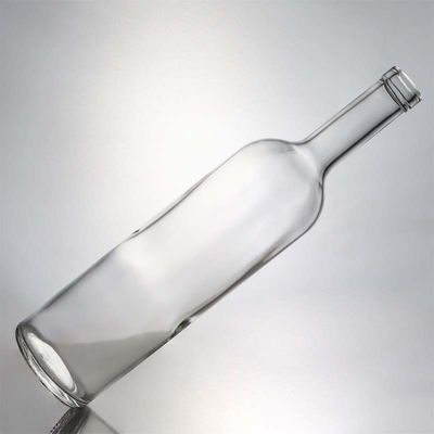 750 ml bouteille ronde en verre pour le whisky rum gin avec bouchon de liège et collier en verre