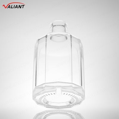 Rum Vodka Whisky Tequila Bouteille de gin 250 ml Super Flint Glass avec liège et forme personnalisée