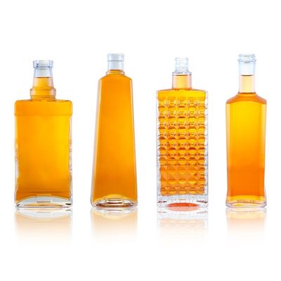 Bouteille en verre de liqueur de flint supplémentaire pour les marques Whisky Gin Rum Champagne et Brandy