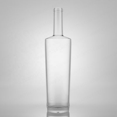 Bouteille de verre personnalisée pour le rhum, la vodka, le whisky, le tequila, le gin, 750 ml de verre Super Flint