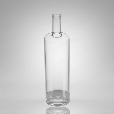 Bouteille de verre personnalisée pour le rhum, la vodka, le whisky, le tequila, le gin, 750 ml de verre Super Flint