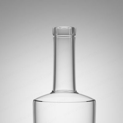 Bouteille de verre personnalisée pour le rhum, la vodka, le whisky, le tequila, le gin, 750 ml de verre Super Flint