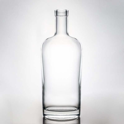 Bouteille en verre de 700 ml claire ou personnalisée pour le liqueur, le rhum, la vodka, le whisky, la tequila et le gin
