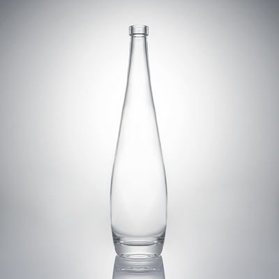Bouteille en verre à bouchon de liqueur avec bouchon de liège Matériau du corps verre de forme ronde sur mesure