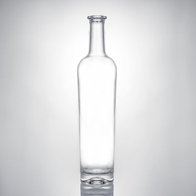 Bouteille en verre à bouchon de liqueur avec bouchon de liège Matériau du corps verre de forme ronde sur mesure