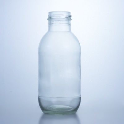 Bouteille de lait en verre ronde de 300 ml avec couvercle