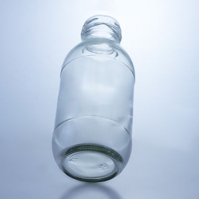 Bouteille de lait en verre ronde de 300 ml avec couvercle