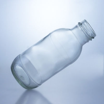 Bouteille de lait en verre ronde de 300 ml avec couvercle