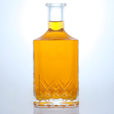 Bouteille en verre polygone personnalisée pour vodka whisky gin rhum spiritueux
