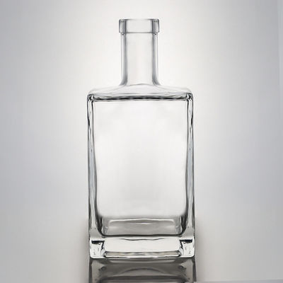 Bouteille de liqueur en verre à capuche personnalisée avec logo personnalisé pour vodka whisky rhum gin tequila