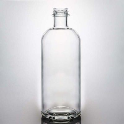 Matériau en verre Capacité et forme personnalisables Rhum Vodka Whisky Tequila Bouteille de gin avec couvercle