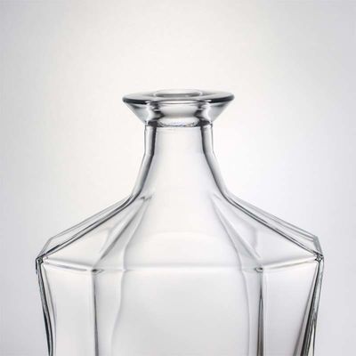 Bouteille en verre polygone unique et propre pour le whisky, le gin et le rhum, la vodka 1000 ml
