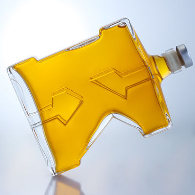 Bouteille en verre super-flin en forme de K personnalisée pour whisky gin rhum brandy spiritueux liqueur industriel bouchon