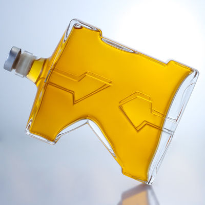 Bouteille en verre super-flin en forme de K personnalisée pour whisky gin rhum brandy spiritueux liqueur industriel bouchon