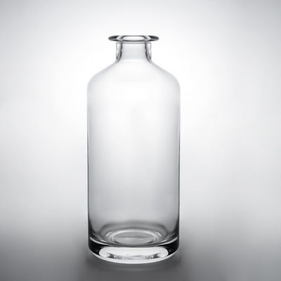 Matériau de collier en verre de forme personnalisée Fabrication de bouteilles d'alcool de qualité avec bouchons personnalisés