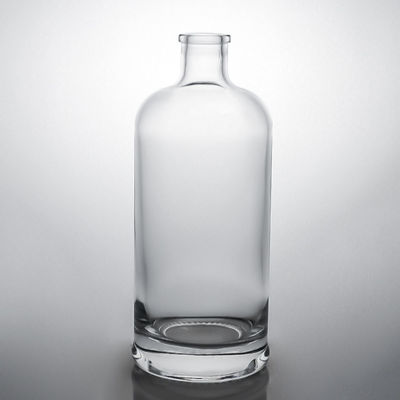 Matériau de collier en verre de forme personnalisée Fabrication de bouteilles d'alcool de qualité avec bouchons personnalisés