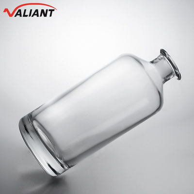 Bouteille en verre décalée pour le gin, le rhum, le champagne, le cognac, le whisky, le cou court, propre ou sur mesure