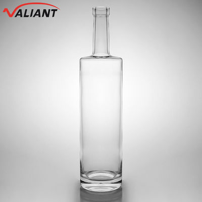 Bouteille en verre de boissons industrielles pour le gin, le rhum, le cognac, le whisky 750 ml, épaule droite