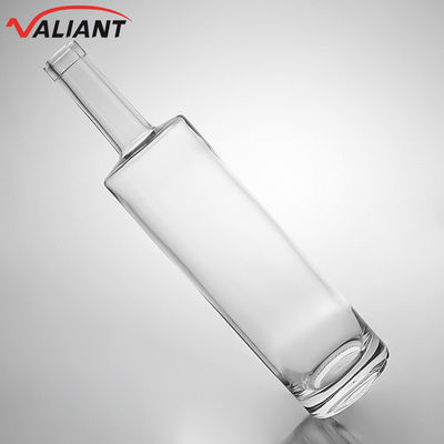 Bouteille en verre de boissons industrielles pour le gin, le rhum, le cognac, le whisky 750 ml, épaule droite