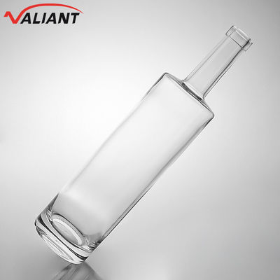 Bouteille en verre de boissons industrielles pour le gin, le rhum, le cognac, le whisky 750 ml, épaule droite