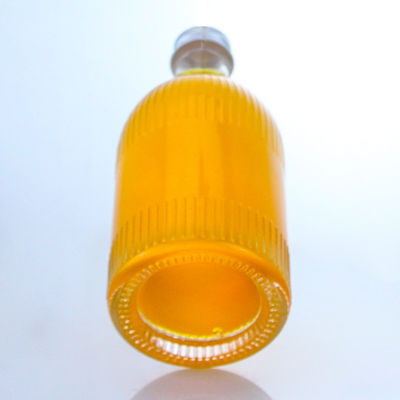 Bouteille en verre pour alcool industriel avec bandes de bouchon à vis et logo personnalisé