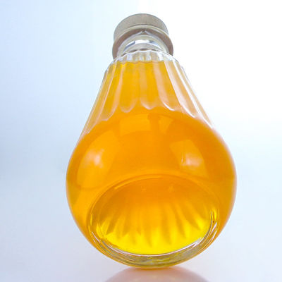 Bouteille de verre ronde avec bouchon de liège et logo personnalisé pour le rhum Vodka Whisky Tequila Gin
