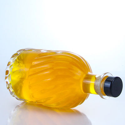 Étiquette décalée Zone 500 ml Bouteille en verre Super Flint en forme ronde pour le rhum Vodka Whisky Tequila Gin