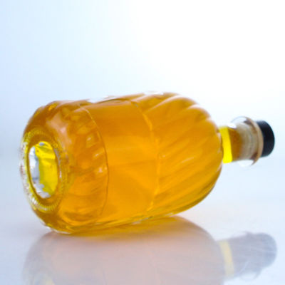 Étiquette décalée Zone 500 ml Bouteille en verre Super Flint en forme ronde pour le rhum Vodka Whisky Tequila Gin
