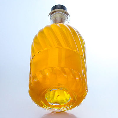 Étiquette décalée Zone 500 ml Bouteille en verre Super Flint en forme ronde pour le rhum Vodka Whisky Tequila Gin