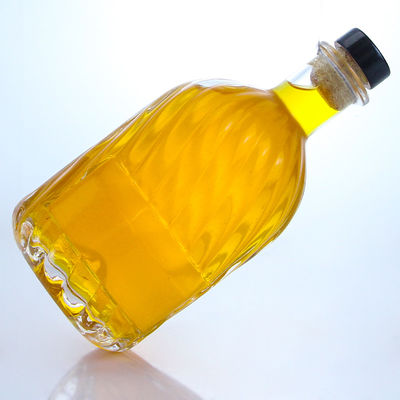 Étiquette décalée Zone 500 ml Bouteille en verre Super Flint en forme ronde pour le rhum Vodka Whisky Tequila Gin