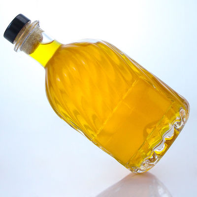 Étiquette décalée Zone 500 ml Bouteille en verre Super Flint en forme ronde pour le rhum Vodka Whisky Tequila Gin
