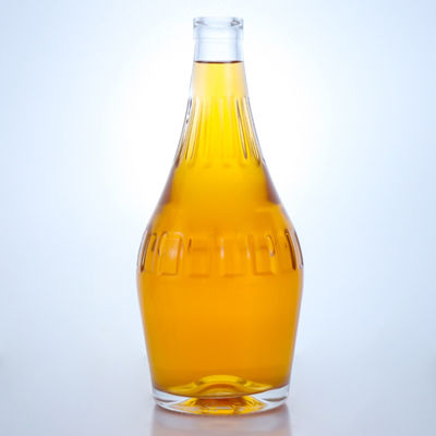 Bouteille en verre de flint transparent de 700 ml de design élégant pour le champagne