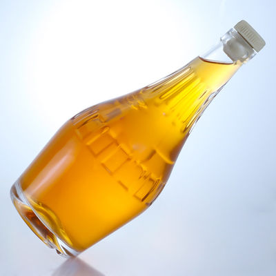 Bouteille en verre de flint transparent de 700 ml de design élégant pour le champagne