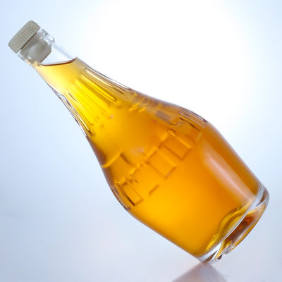 Bouteille en verre de flint transparent de 700 ml de design élégant pour le champagne
