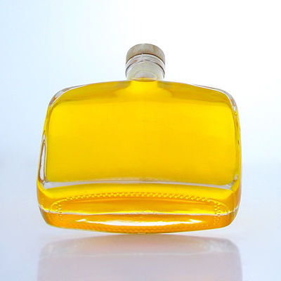 Liquore industriel 300 ml Bouteille en verre à épaule unique en forme ronde Super Flint avec liège