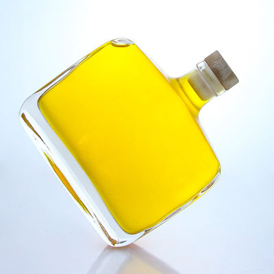 Liquore industriel 300 ml Bouteille en verre à épaule unique en forme ronde Super Flint avec liège