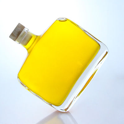 Liquore industriel 300 ml Bouteille en verre à épaule unique en forme ronde Super Flint avec liège