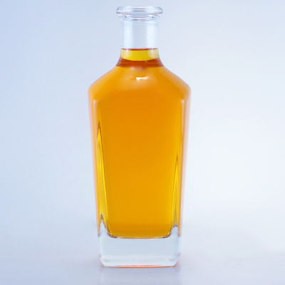 Couleur de la bouteille Claire 750 ml Bouteille en verre en forme unique pour Gin Rum Champagne Brandy Whisky