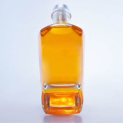 Couleur de la bouteille Claire 750 ml Bouteille en verre en forme unique pour Gin Rum Champagne Brandy Whisky