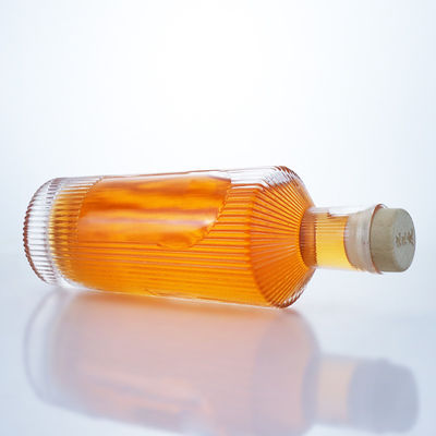 Bouteille en verre de flint de 700 ml pour le gin, le rhum, le champagne, le cognac, le whisky et le liqueur.