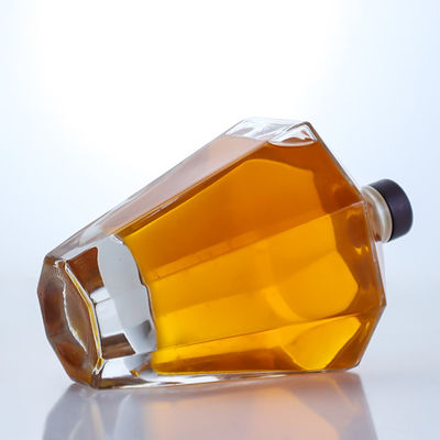 Matériau du collier Bouteille en verre de forme unique de 700 ml pour le gin, le rhum, le champagne, le brandy et le whisky