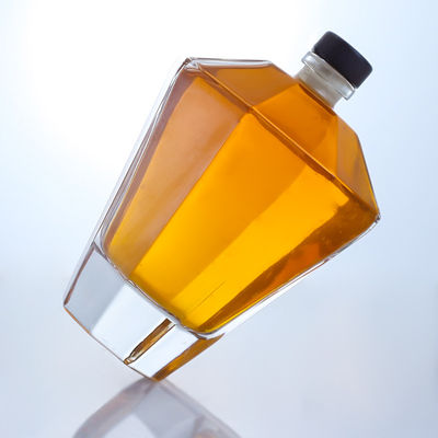 Matériau du collier Bouteille en verre de forme unique de 700 ml pour le gin, le rhum, le champagne, le brandy et le whisky
