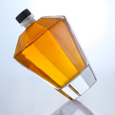 Matériau du collier Bouteille en verre de forme unique de 700 ml pour le gin, le rhum, le champagne, le brandy et le whisky