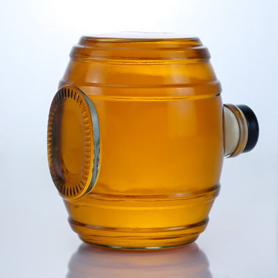 La surface décale est manipulée par une bouteille de verre de silex clair pour le gin, le rhum, le champagne, le cognac, le whisky et le liqueur 750 ml.