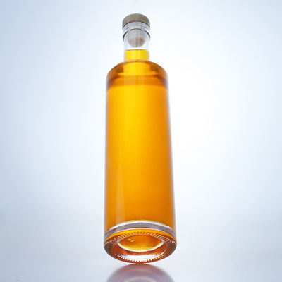 Bouteille en verre cylindrique de 700 ml pour le cognac, le whisky, le gin, le rhum, le champagne, le flint clair