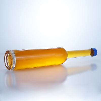 Collier en verre de flint transparent 500 ml Bouteille à col long pour le gin, le rhum, le champagne, le cognac et le whisky