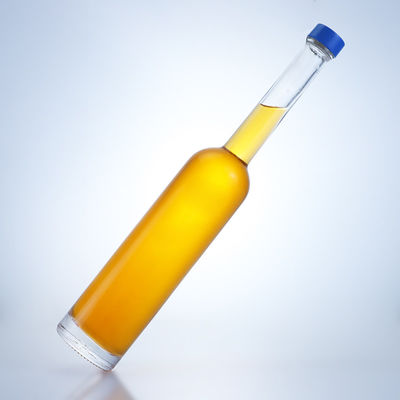 Collier en verre de flint transparent 500 ml Bouteille à col long pour le gin, le rhum, le champagne, le cognac et le whisky
