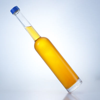 Collier en verre de flint transparent 500 ml Bouteille à col long pour le gin, le rhum, le champagne, le cognac et le whisky