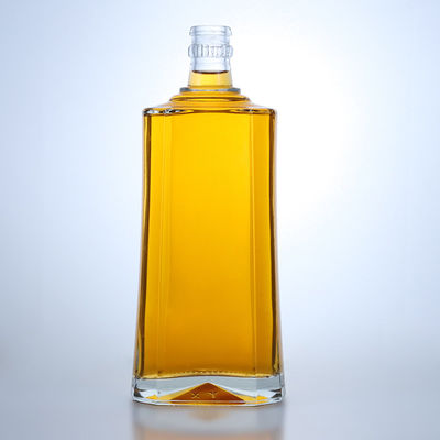 Logo personnalisé Bouteille en verre de silex transparent de 500 ml pour le gin, le rhum, le champagne, le cognac, le whisky et le liqueur